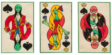 Douze cartes à jouer, 1898