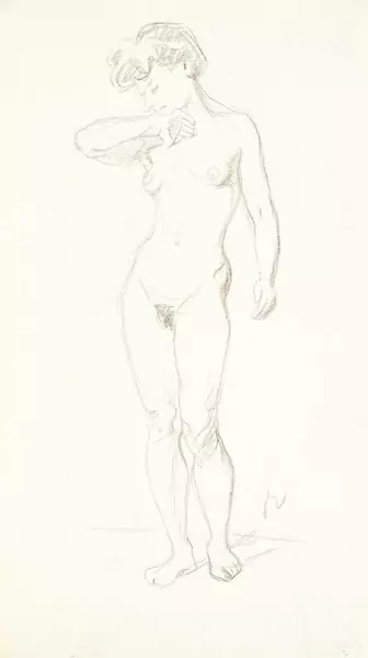 VALLOTTON, FELIX — Standing female nude. — Koller Auktionen