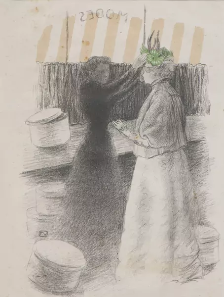 Félix VALLOTTON (1865-1925), "Le Chapeau vert", lithographie — DognyAuction
