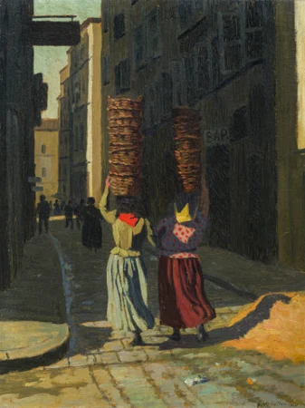 Femmes portant des corbeilles à Marseille, 1901