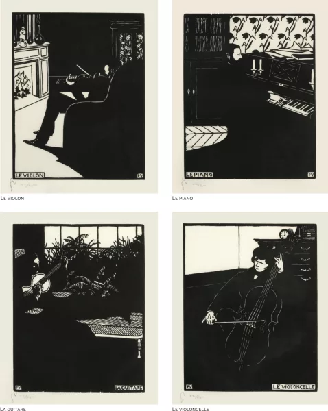 Félix Vallotton — Le Violon, Le Piano, La Guitare, Le Violoncelle