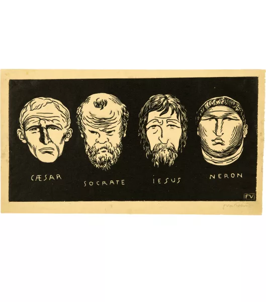 Félix Vallotton — Caesar, Socrate, Jesus, Nero. - Le mauvais pas