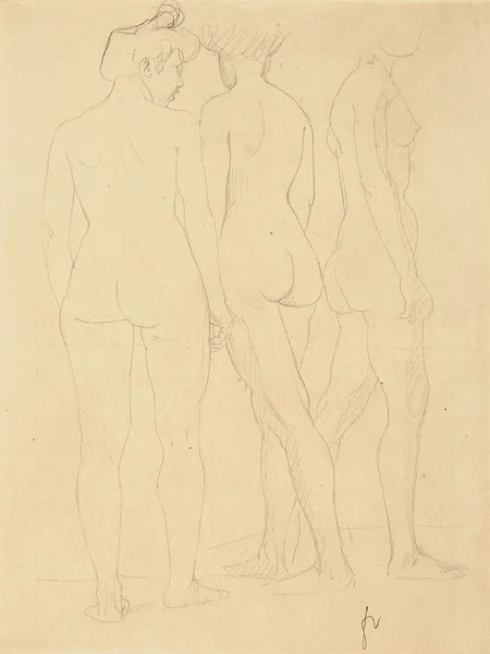 Félix Vallotton — Drei weibliche Aktstudien, ca. 1905