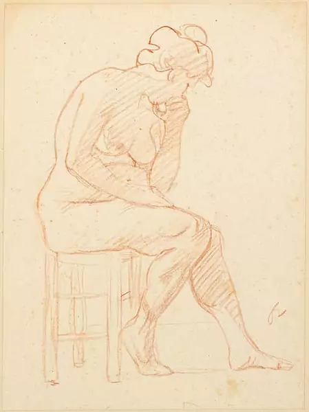 FÉLIX VALLOTTON — Nu assis sur un tabouret. — Koller Auktionen