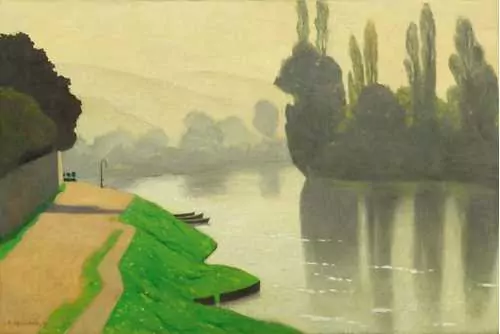 FÉLIX VALLOTTON — Brume de matin aux Andelys. 1917. — Koller Auktionen
