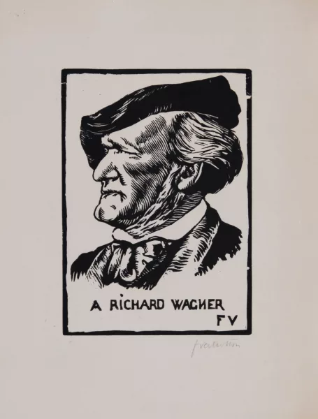 Félix Vallotton — 4 Blätter: A Richard Wagner, 1891; A Th. Dostoiewski, 1891; A Ibsen, 1894; A Paul Verlaine, 1895