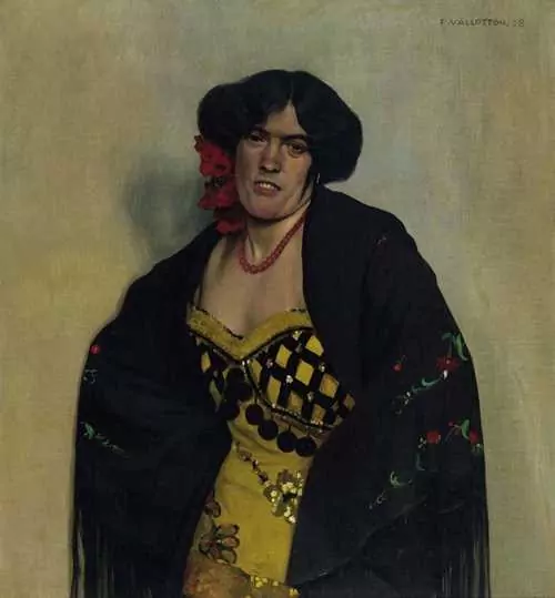 FÉLIX VALLOTTON — Espagnole au châle. 1908. — Koller Auktionen