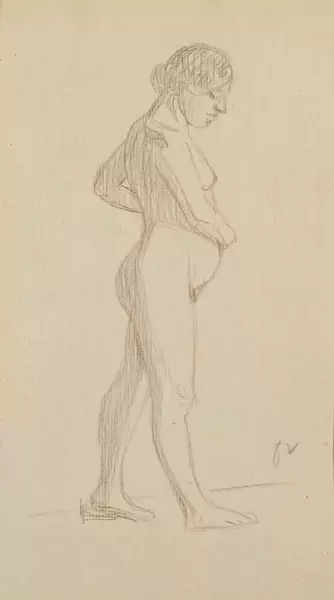VALLOTTON, FELIX — Standing female nude. — Koller Auktionen