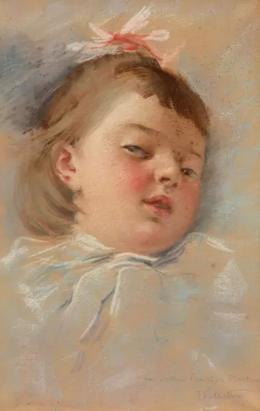 FÉLIX VALLOTTON — Portrait d’enfant. Um 1890. — Koller Auktionen