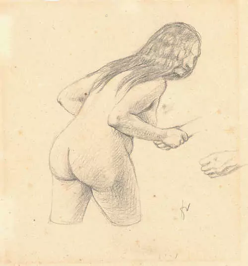 FÉLIX VALLOTTON — Study for "Trois Femmes et une petite fille jouant dans l'eau". 1907. — Koller Auktionen