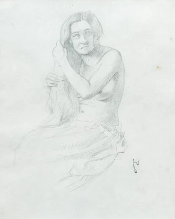 Femme se coiffant, um 1910/11