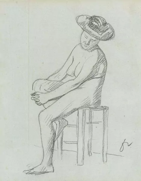 FÉLIX VALLOTTON — Nu au tabouret. — Koller Auktionen