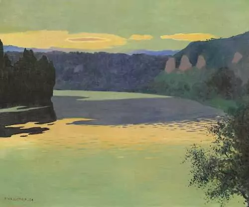 FÉLIX VALLOTTON — La Seine aux Andelys, le soir. 1924. — Koller Auktionen