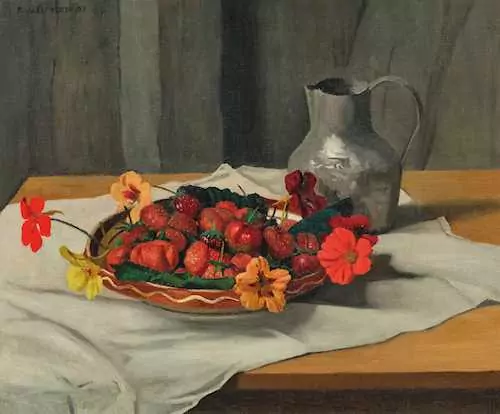 FÉLIX VALLOTTON — Plat de fraises. 1921. — Koller Auktionen