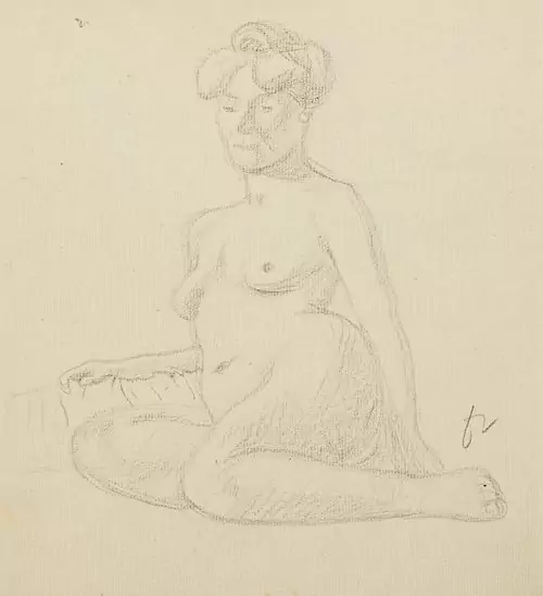 VALLOTTON, FELIX — Seated female nude. — Koller Auktionen