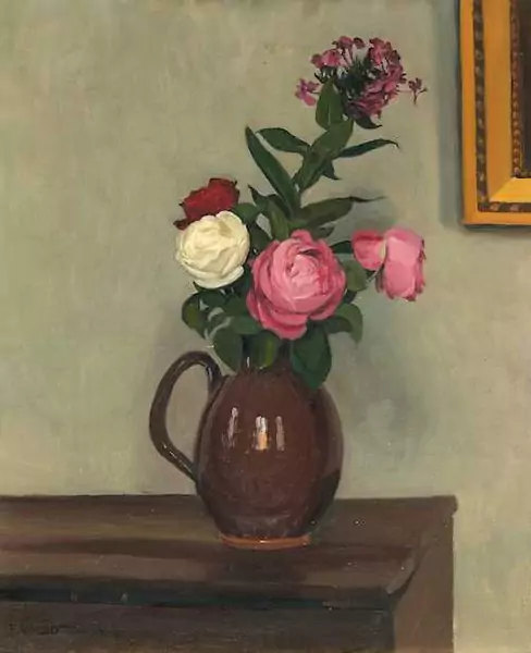 FÉLIX VALLOTTON — Roses et phlox. 1906. — Koller Auktionen