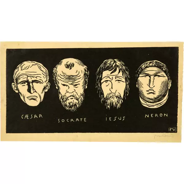 Félix Vallotton — Caesar, Socrate, Jesus, Nero. - Le mauvais Pas — Galerie Kornfeld