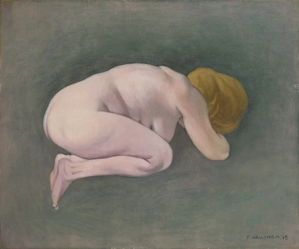 Félix Vallotton — Femme blonde accroupie, 1915