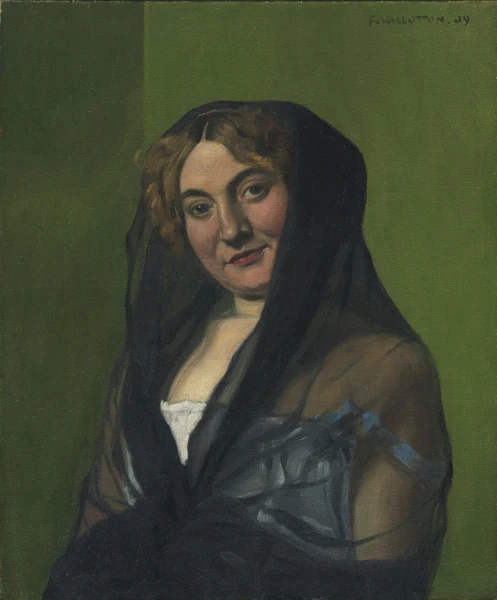 Félix Vallotton — Jeune femme blonde voilée de noir, 1909