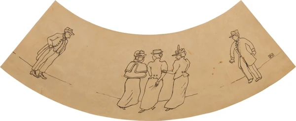 Félix Vallotton — Personnages en promenade, abat-jour