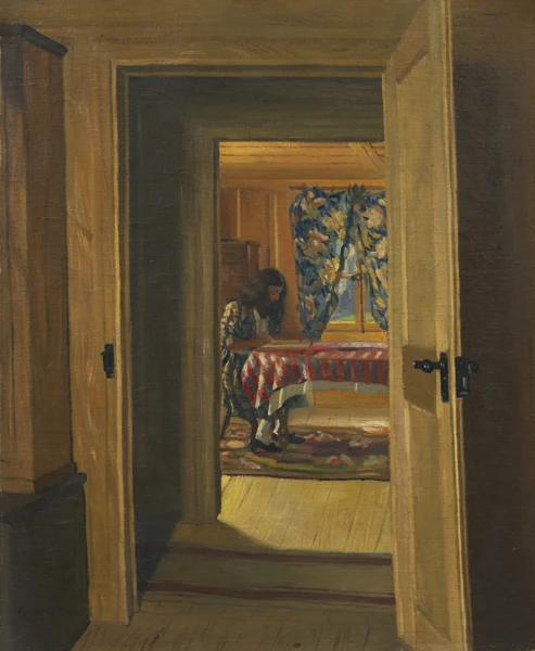 Félix Vallotton — Intérieur, jeune fille écrivant, 1905