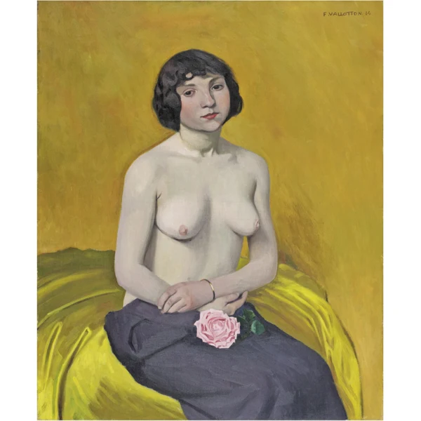 Félix Vallotton — FEMME À LA ROSE, 1914WOMAN WITH ROSE, 1914