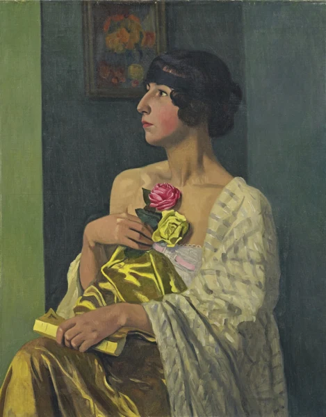 Félix Vallotton — La femme aux roses, 1919