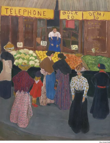 Félix Vallotton — Au marché - rectoJardin public (étude) - verso