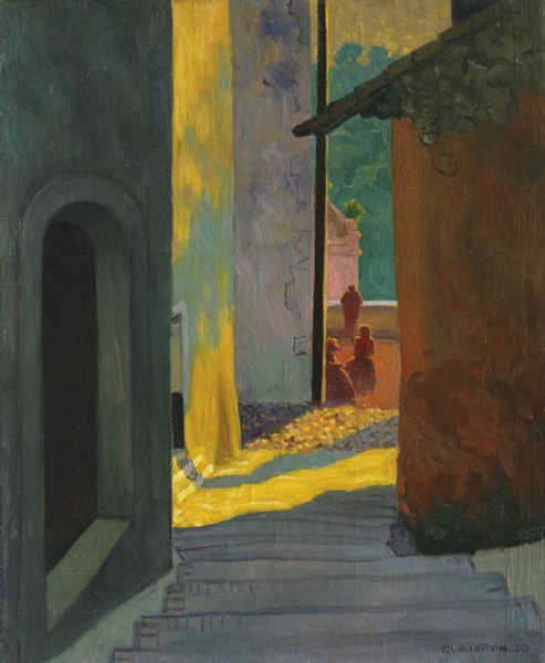 Félix Vallotton — Vieille rue de Cagnes, soleil couchant, 1920