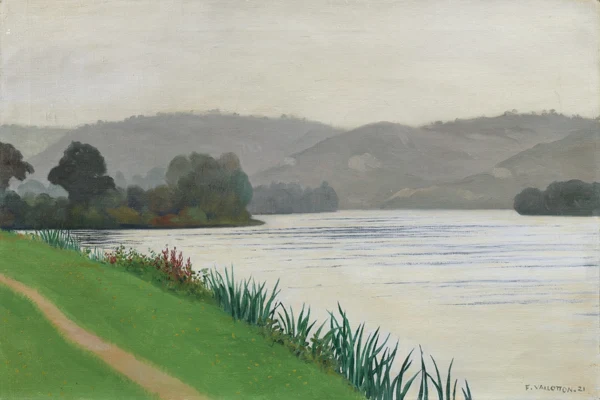 Félix Vallotton — Bord de Seine à Tournedos, effet gris, 1921