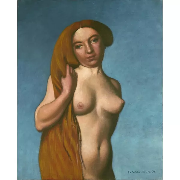 Félix Vallotton — TORSE DE FEMME, CHEVEUX ROUX DÉFAITS, 1908 TORSO OF A WOMAN, WITH LOOSE, RED HAIR, 1908