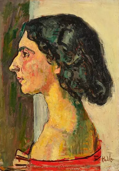 FERDINAND HODLER — Portrait of Giulia Leonardi (Italian woman). Circa 1910. — Koller Auktionen