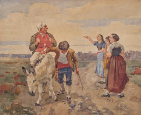 Müller, Sohn und Esel (Studie zur 1. Fassung)