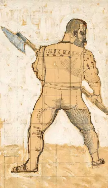FERDINAND HODLER — Study for "Rückzug von Marignano". Circa 1898. — Koller Auktionen