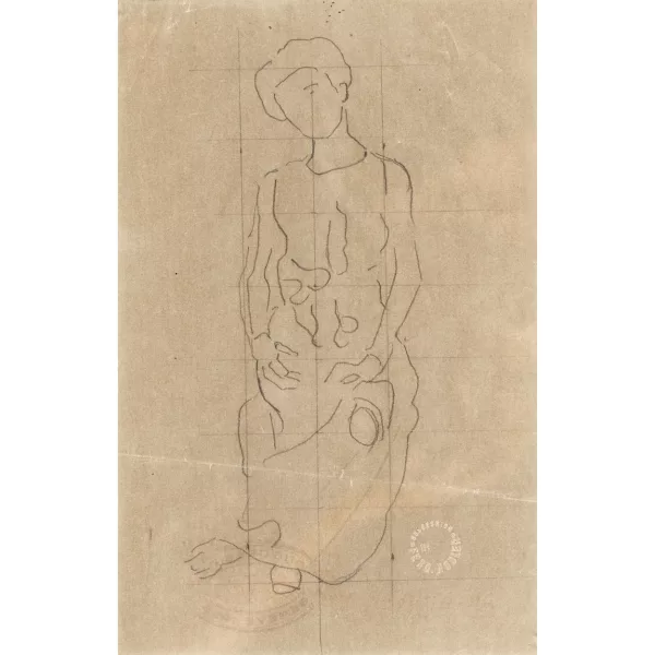Ferdinand Hodler — Figurenstudie zu "Die Heilige Stunde".