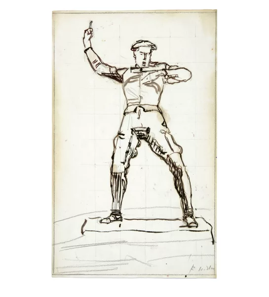 Ferdinand Hodler — Redner - Studie zu "Einmütigkeit"