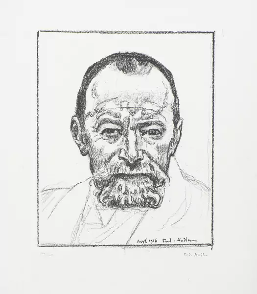 Ferdinand HODLER (1853-1918), 'Autoportrait', lithographie sur papier — DognyAuction