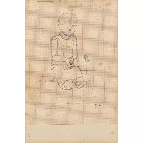 Ferdinand Hodler — Studie zu "Der Auserwählte" und "Anbetung".