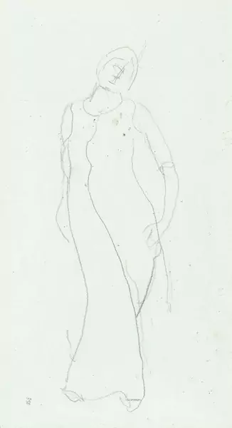 FERDINAND HODLER — Vorderseite: Stehende Frau. Rückseite: Liegender Soldat. — Koller Auktionen