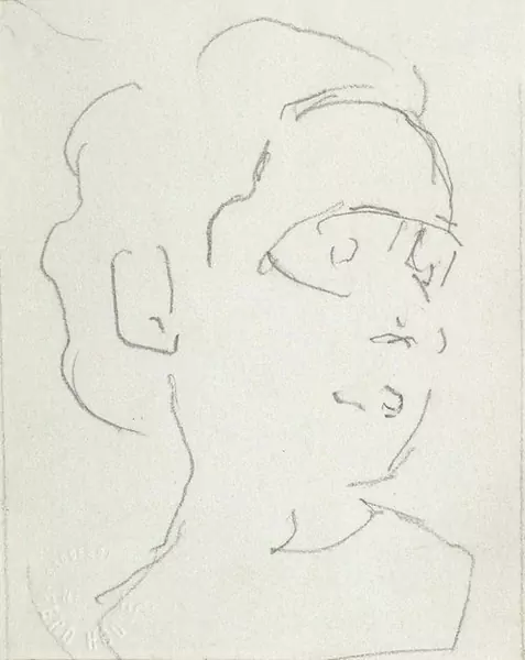 FERDINAND HODLER — Studie, Frauenkopf nach rechts. — Koller Auktionen
