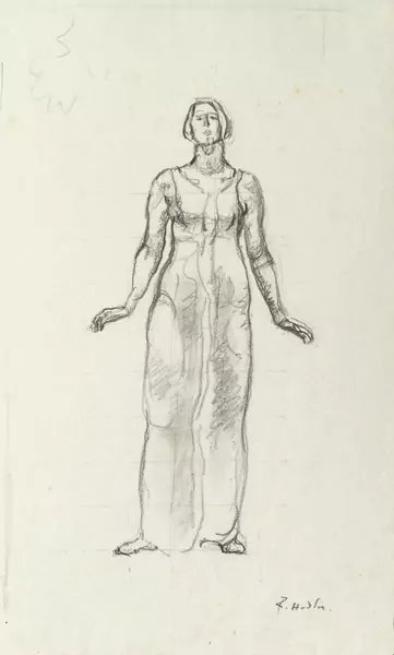 FERDINAND HODLER — Studie einer weiblichen Figur. — Koller Auktionen