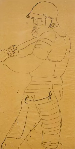 FERDINAND HODLER — Lanzenträger aus "Der Rückzug von Marignano". Um 1898. — Koller Auktionen