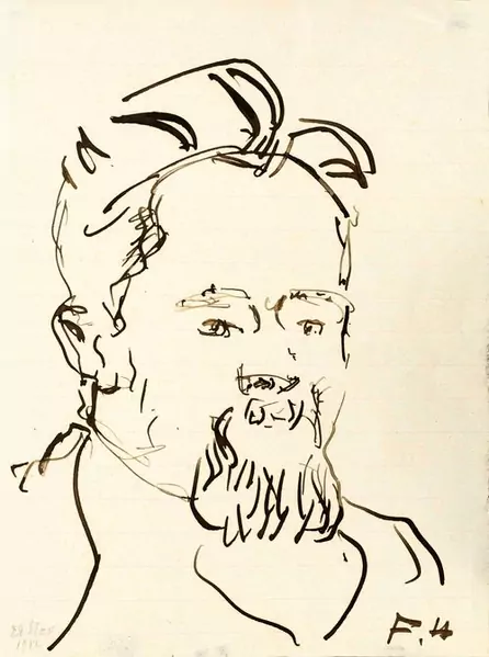 FERDINAND HODLER — Herrenporträt von H(einrich) J(akob) B(urger). 1912. — Koller Auktionen
