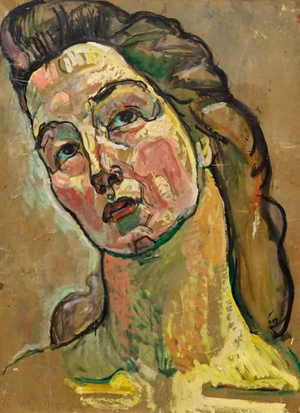FERDINAND HODLER — Head study for 'Blick ins Unendliche' (View to Infinity). 1914/15. — Koller Auktionen