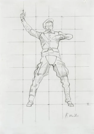 Studie zur Mittelfigur der Einmütigkeit in Hannover, um 1912