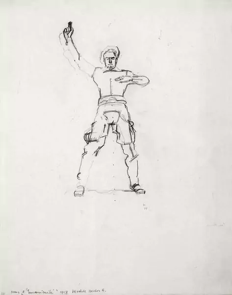 FERDINAND HODLER — Studie zu "Einmütigkeit". 1913. — Koller Auktionen