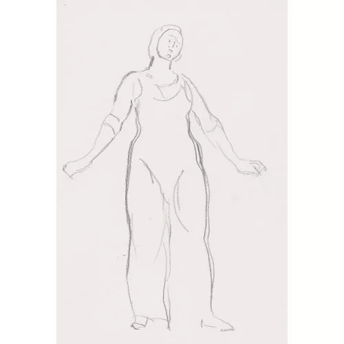 Ferdinand Hodler — Figurenstudie zu "Blick in die Unendlichkeit".