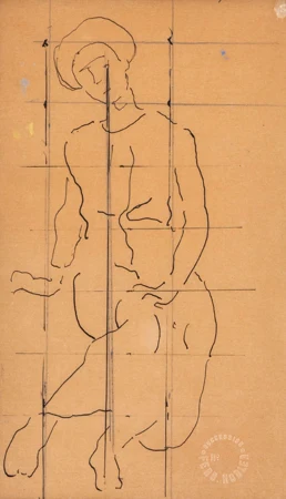 Etude de femme assise