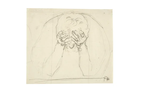 Ferdinand Hodler — Kopfstudie zu "Dunkler Genius", 1891/1892