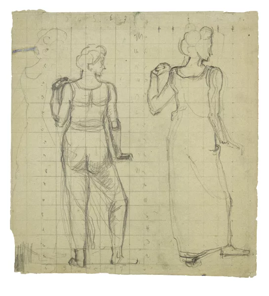 Ferdinand Hodler — Figurenstudien zu "Der bewunderte Jüngling"